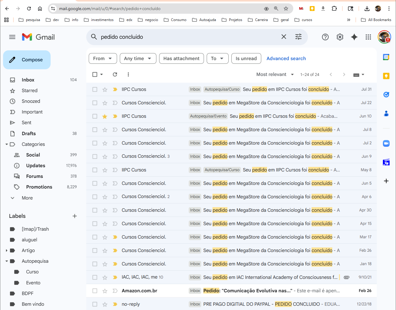Consulta no E-mail